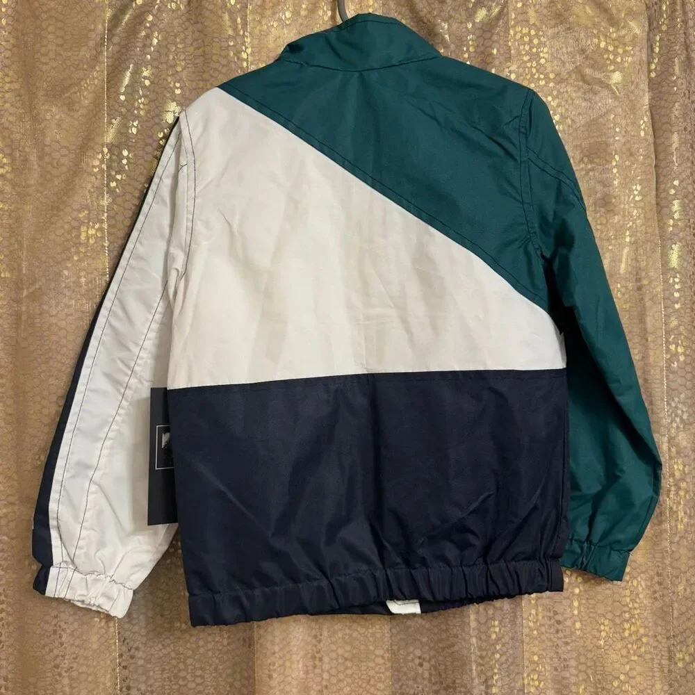 Members Only Toddler Windbreaker Jacket Green Black White Size 5 NWT